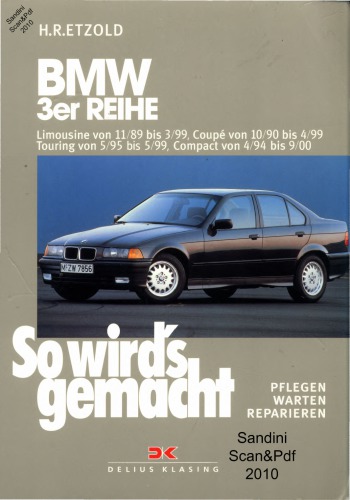 BMW 3er Reihe : Typ E 36 : Limousine von 11/89 bis 3/99, Coupé von 10/90 bis 4/99, Touring von 5/95 bis 5/99, Compact von4/94 bis 9/00 : Benziner 1,6 L, 1,8 L, 1,9 L, 2,0 L, 2,5 L, 2,8 L, Diesel 1,7 L, 2,5 L