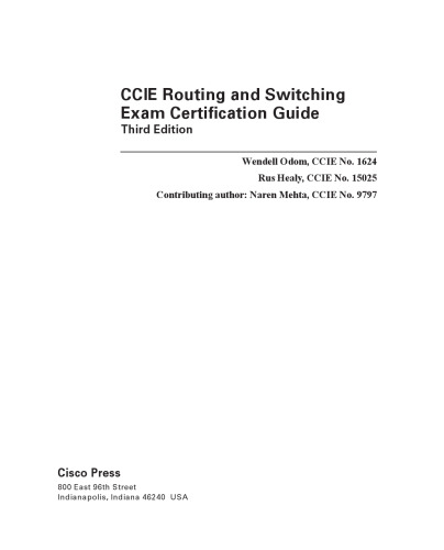 CCIE routing and switching exam certification guide