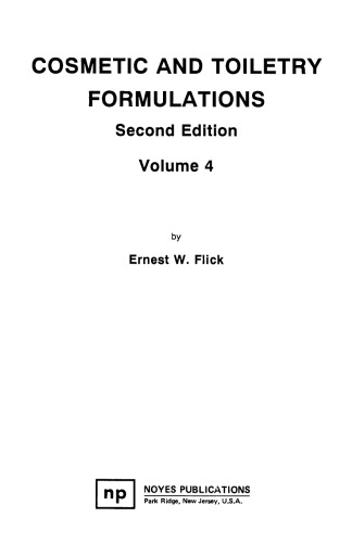 Cosmetic and Toiletry Formulations  [Vol 4]