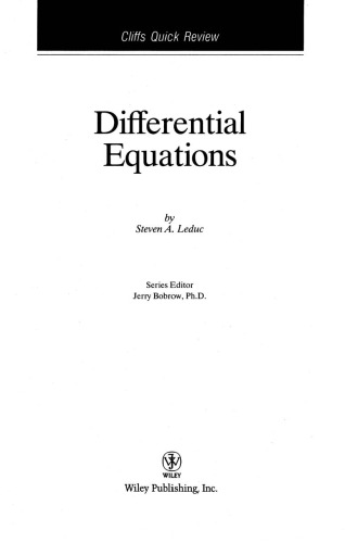 Differential equations