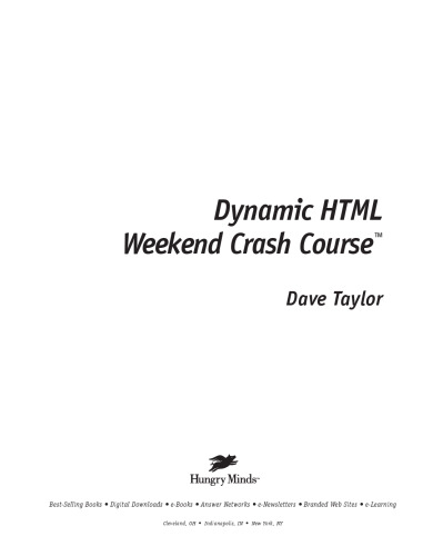 Dynamic HTML weekend crash course