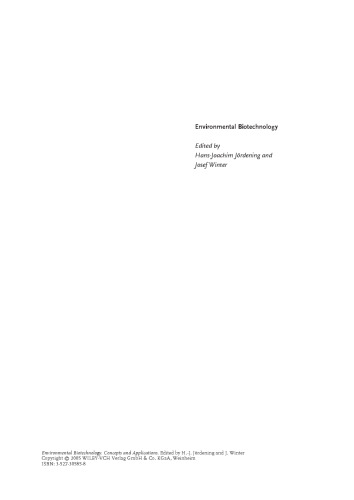 Environmental biotechnology : concepts and applications