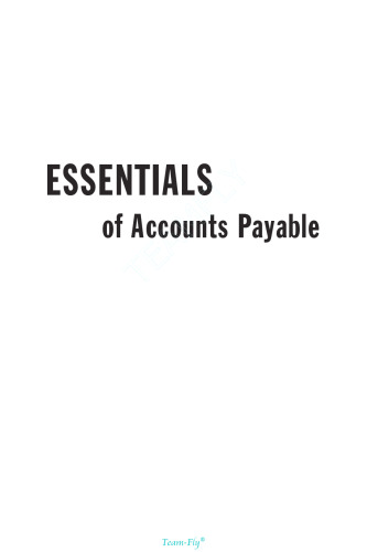Essentials of accounts payable