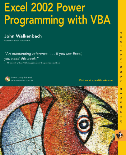 Excel 2002 power programming with VBA