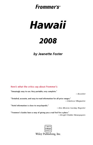 Frommer's Hawaii 2008