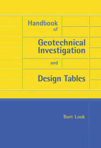 Handbook of geotechnical investigation and design tables