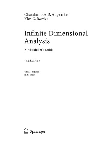 Infinite dimensional analysis : a hitchhiker's guide