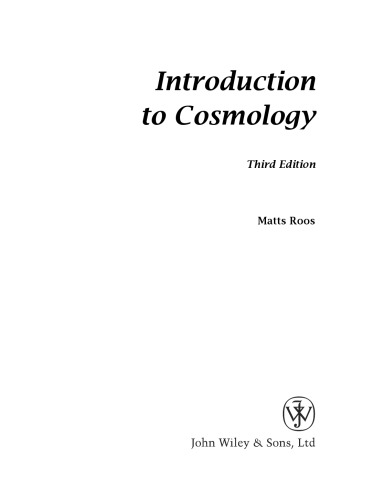 Introduction to cosmology