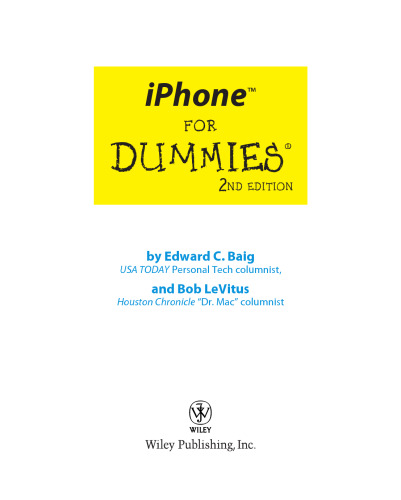 IPhone for dummies