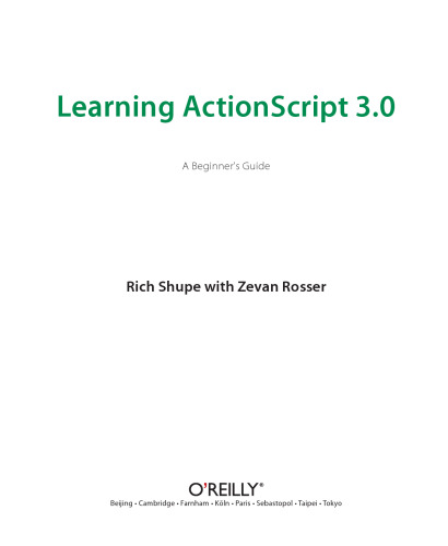 Learning ActionScript 3.0 design