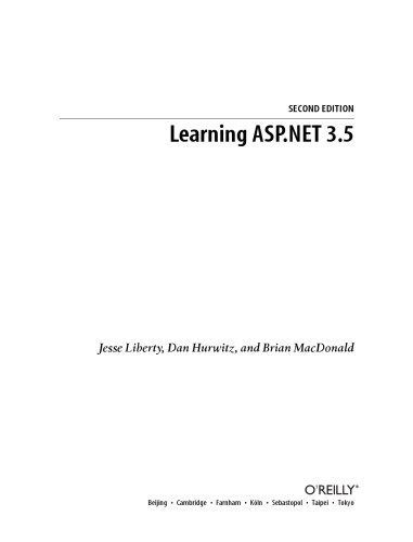 Learning ASP.NET 3.5