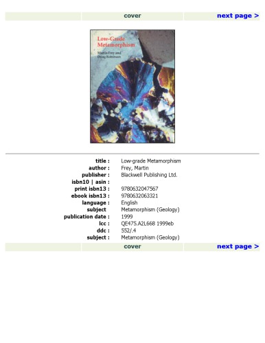 Low-grade metamorphism