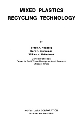 Mixed plastics recycling technology