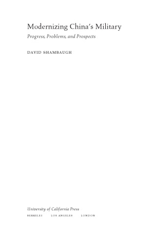 Modernizing China's military : progress, problems, and prospects