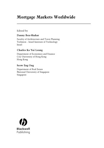 Mortgage markets worldwide