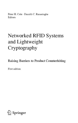 Networked RFID Systems and Lightweight Cryptography: Raising Barriers to Product Counterfeiting