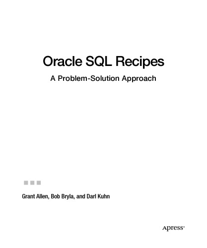 Oracle SQL Recipes