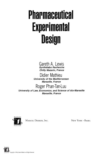 Pharmaceutical experimental design