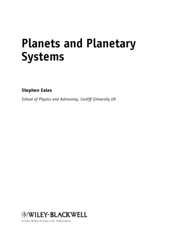 Planets and planetary systems