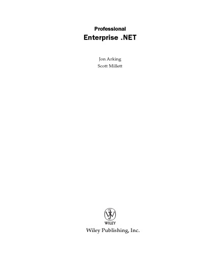 Professional Enterprise .NET