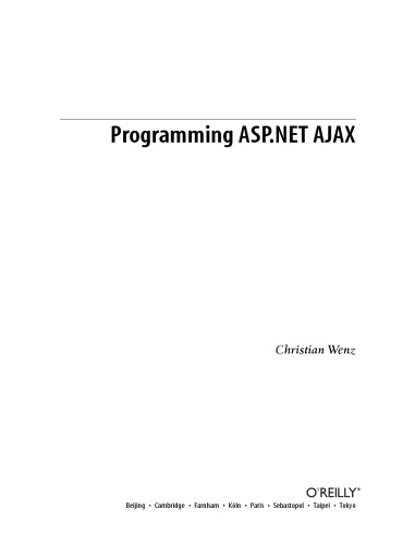 Programming ASP.NET AJAX