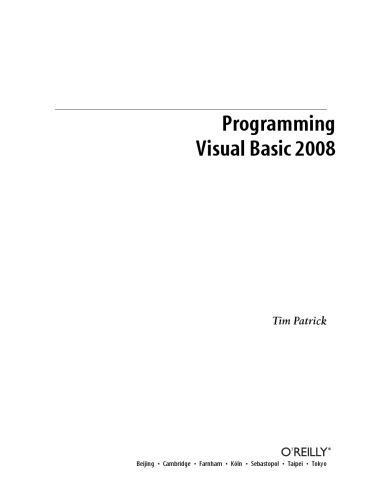 Programming Visual Basic 2008