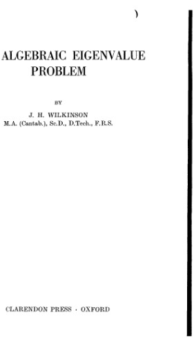 The algebraic eigenvalue problem