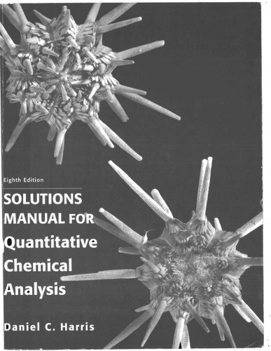 Quantitative chemical analysis solution manual