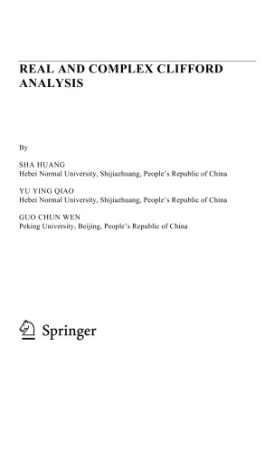 Real and complex Clifford analysis