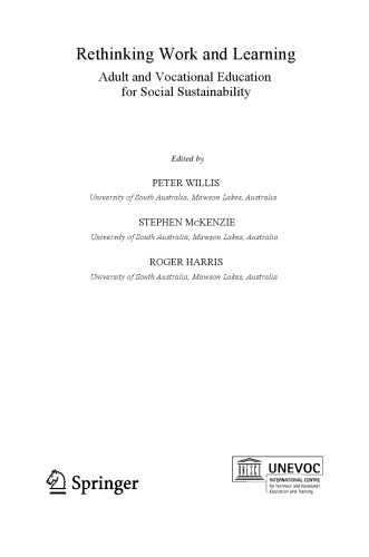 Rethinking Work and Learning: Adult and Vocational Education for Social Sustainability