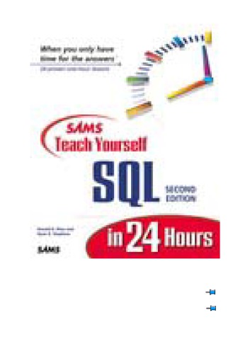 Sams teach yourself SQL in 24 hours