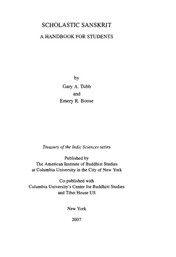 Scholastic Sanskrit : a handbook for students