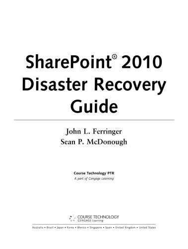 Sharepoint 2010 disaster recovery guide