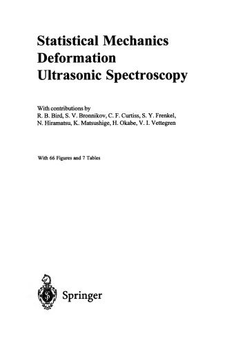 Statistical mechanics, deformation, ultrasonic spectroscopy