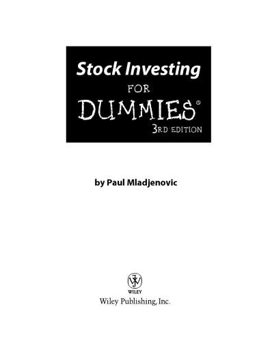 Stock investing for dummies