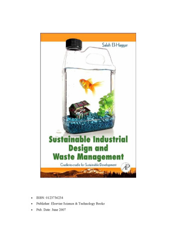 Sustainable industrial design and waste management : cradle-to-cradle for sustainable development