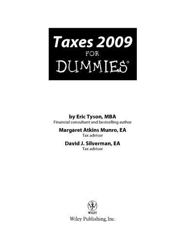 Taxes 2009 for dummies