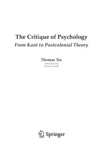 The Critique of Psychology