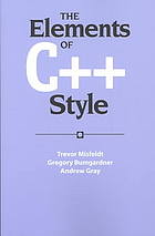 The elements of C++ style