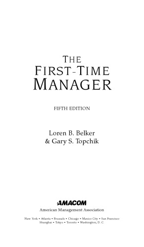 The first-time manager