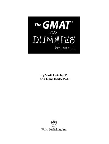 The GMAT for dummies