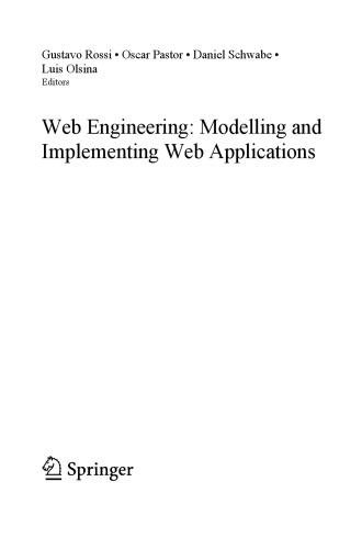 Web engineering : modelling and implementing web applications
