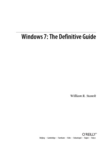 Windows 7 : the definitive guide