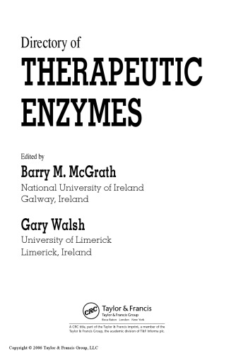 Directory of therapeutic enzymes