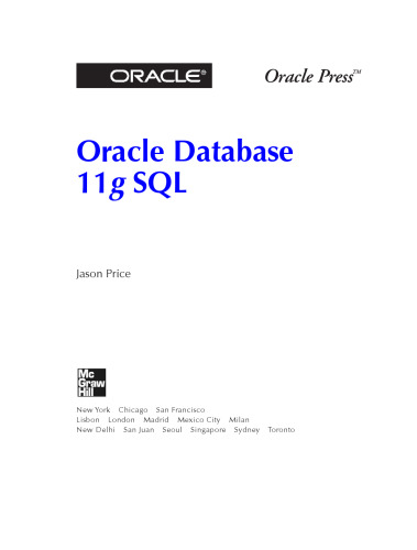 Oracle database 11g SQL