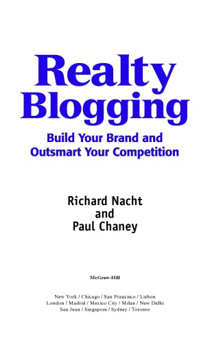 Realty blogging : build your brand and out-smart your competition