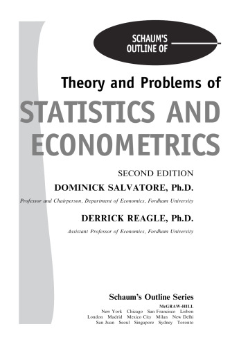Schaum's outline of theory and problems of statistics and econometrics