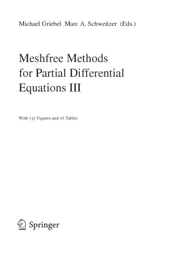 Meshfree methods for partial differential equations III