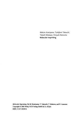 Molecular imprinting : from fundamentals to applications