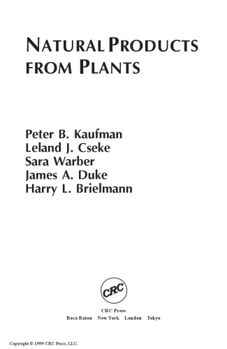 Natural products from plants